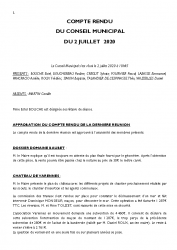 COMPTE RENDU DU CONSEIL DU 2 JUILLET 2020 (1)